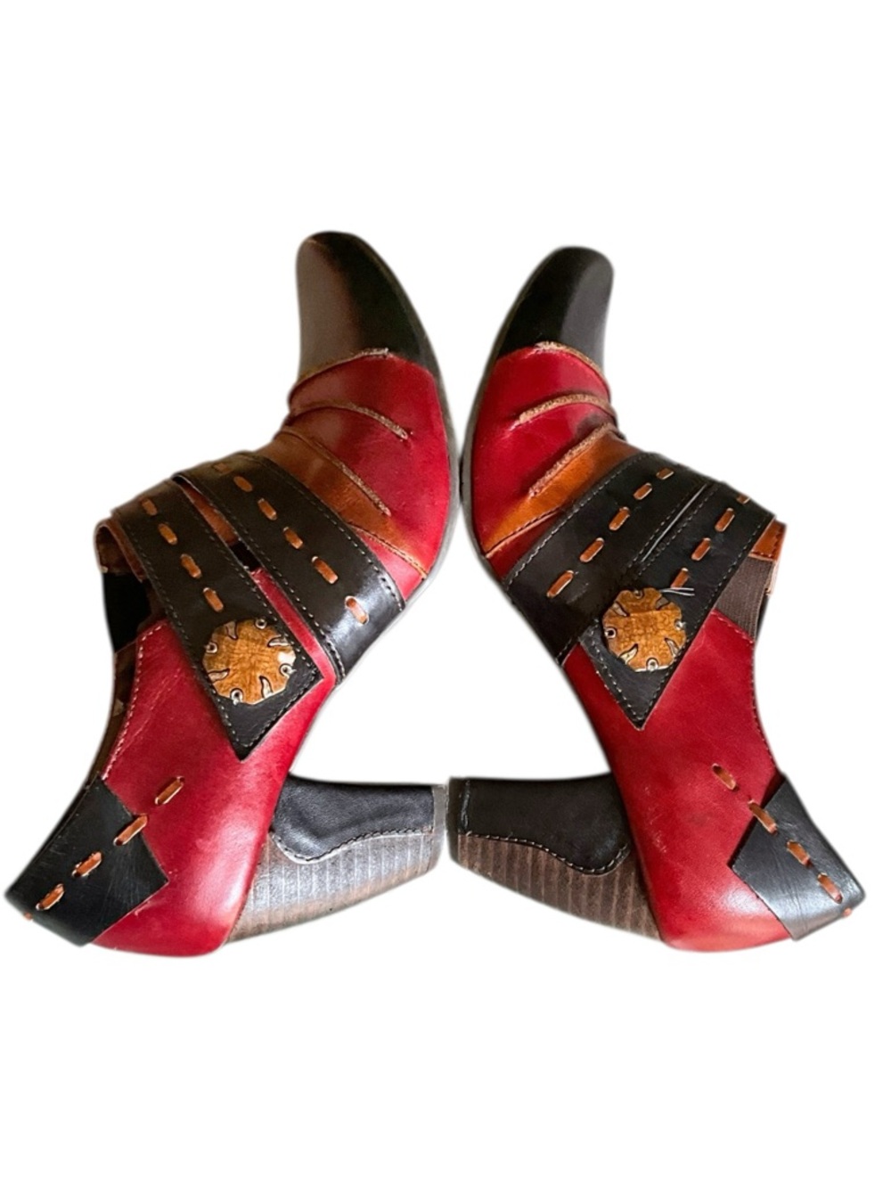 Spring Step (L'Artiste) Wondrous Ankle Booties Shoes Leather Heels Sz 39 / 8.5 - Picture 6 of 14
